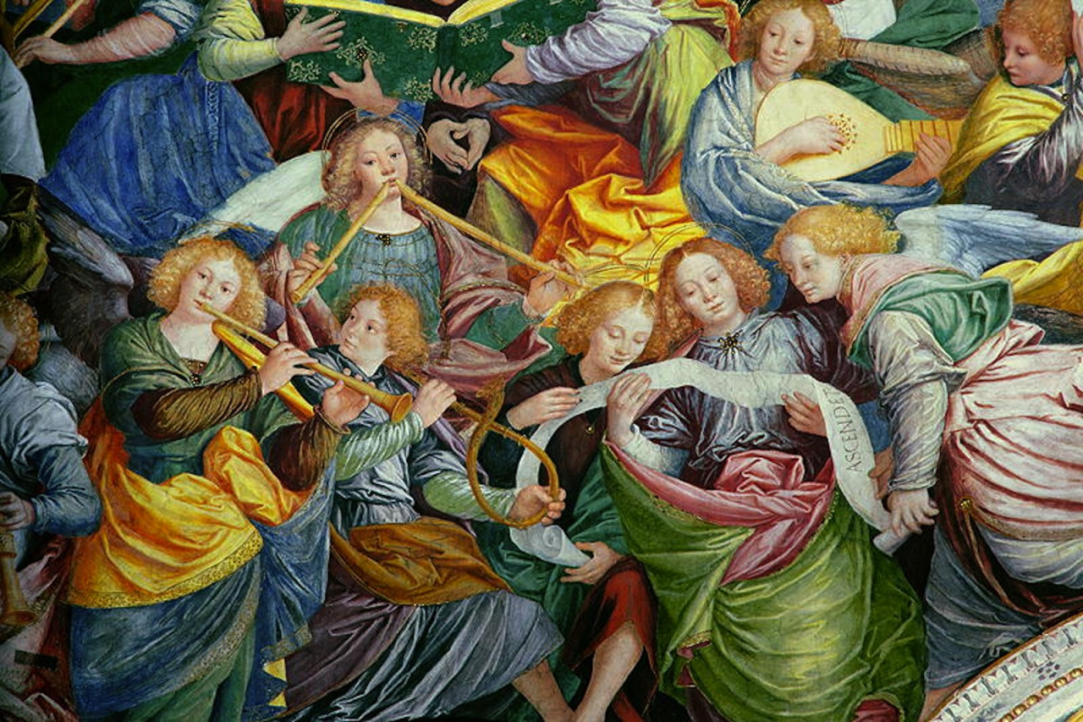 Концерт ангелов, фреска XVI века